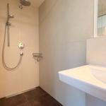 Badezimmer mit Dusche und Waschbecken