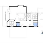 Wohnung mit Küche, drei Schlafzimmern und Garage. Überdachte Terrasse vorhanden.