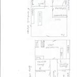 Two floors with bedrooms, bathroom, and living area. Floor plan shows room layout.