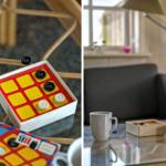 Tisch mit Schachspiel und Tassen in Wohnraum