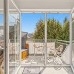 Balkon mit Strandkorb