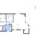 Wohnung mit drei Schlafzimmern, Küche und Bad. Außenbereich mit Spa.
