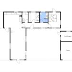 Wohnung mit Küche, Schlafzimmer, Bad und Garage. Skur/Schuppen vorhanden.