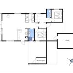 Wohnung mit Küche, drei Schlafzimmern und Bad. Privater Bereich und Garage vorhanden.