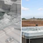 High-quality hot tub with view of the landscape
