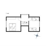 1. Stock mit Schlafzimmer, Bad und Treppe zur下一層