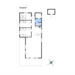 Stueplan zeigt vier Schlafzimmer, Küche und Bad.
