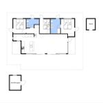 Apartment with three bedrooms, kitchen, and sauna. Separate garage available.
