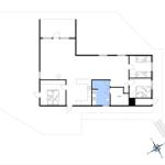 This house has three bedrooms, a sauna, and a kitchen.