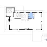 Floor plan shows living area with bedrooms, kitchen, and covered terrace.