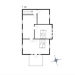 Erster Stockplan mit Schlafzimmern und Treppenhaus
