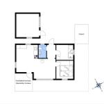 Wohnung mit Schlafzimmer, Küche und Bad. Überdachte Terrasse und Carport.