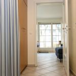 Flur mit Blick in Wohnbereich mit Fenster und Sofa