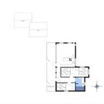 Wohnung mit drei Schlafzimmern, Küche und überdachter Terrasse. Carport und Skur vorhanden.