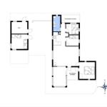 Wohnung mit drei Schlafzimmern, Küche und zwei überdachten Terrassen.