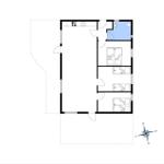 Wohnung mit Küche, Bad, drei Schlafzimmern und großer Wohnfläche.