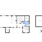 Wohnung mit Küche, Sauna und zwei Schlafzimmern. Privater Bereich vorhanden.
