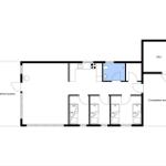 Wohnung mit vier Schlafzimmern, Küche, Bad und überdachten Terrassen.