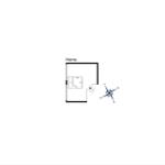 Floor plan of Hems with room labels and compass