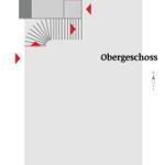 Obergeschoss mit Raum 6 und Treppe zur Untergeschoßebene