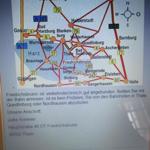 Karte zeigt Verkehrsanbindungen von Friedrichsbrunn mit Bahn- und Autobahnnetz.