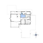Ground floor plan with kitchen, bathroom, bedrooms, and living area. Rear yard and storage shed shown.