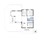Wohnung mit drei Schlafzimmern, Küche und überdachter Terrasse