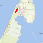 Karte von Wustrow an der Ostsee mit Straßen und Uferlinie.