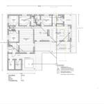 Grundriss einer Ferienwohnung mit 3 Schlafzimmern, Küche und Sauna.