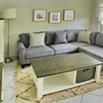 Cozy Living Room with Gray Sofa