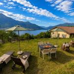 Garten Ferienhaus Tenuta Comer See mit Seeblick