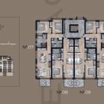 Pläne des 1. Obergeschosses mit Wohnungsnr. 07 bis 09 und 10.