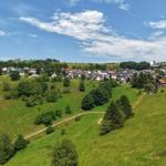 Blick auf Schnett und Wander- und Radwege