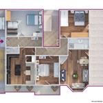 Apartment Marie with kitchen, dining area, bedrooms, and bathroom on 1st floor