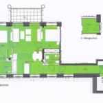 Functional floor plan of the 2nd floor with living, sleeping, and bathroom areas.