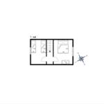 Ground floor with kitchen, bathroom, and stairs to upper level.